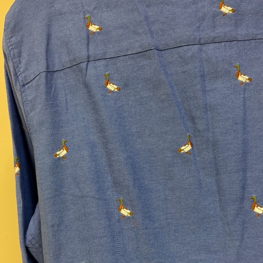 Talbots Blue Button Down Shirt with Embroidered M… - image 7